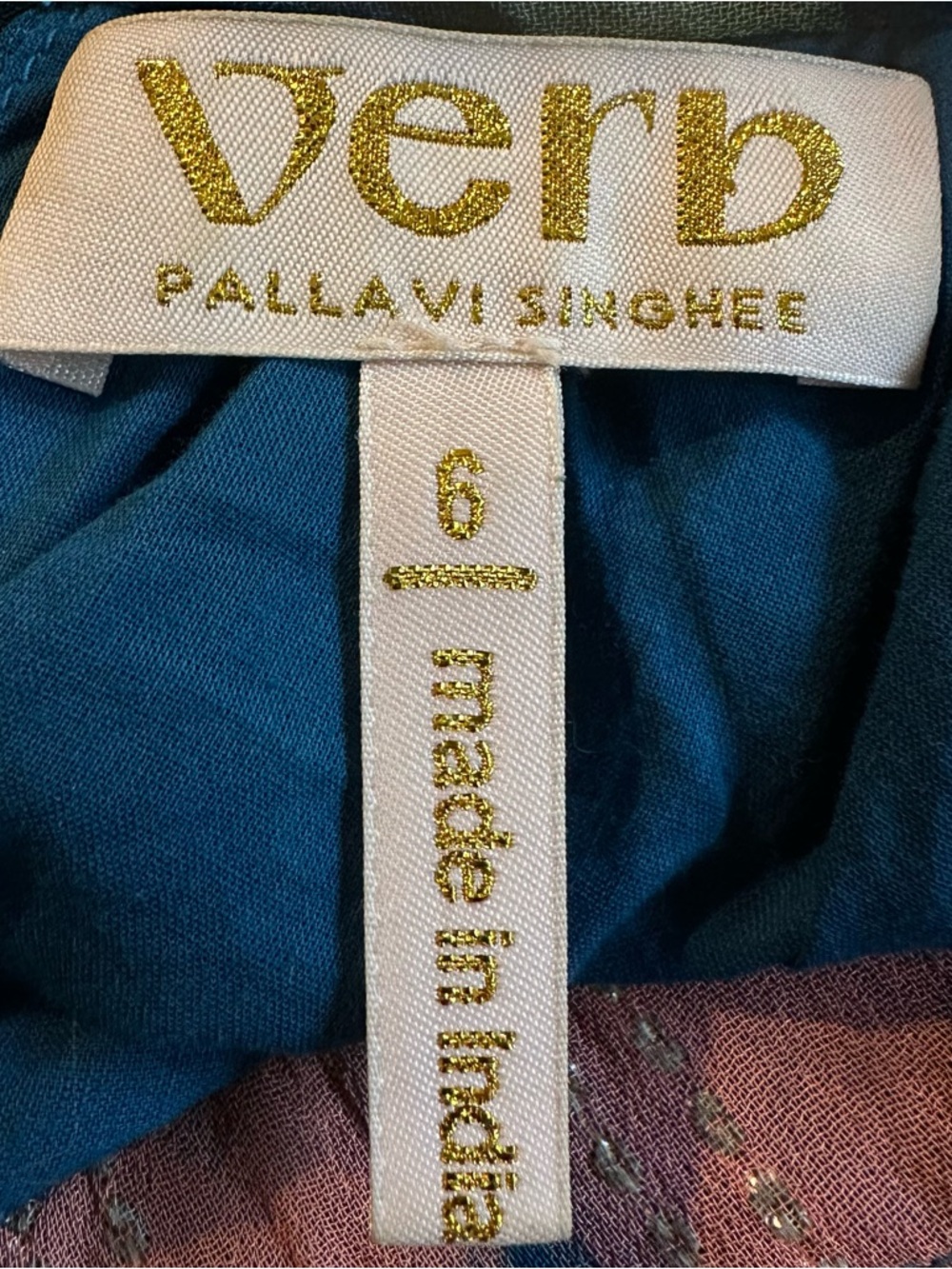 Anthropologie Verb Pallavi Singhee Eulalia Dress Size 6 Boho Art to Wear - Picture 3 of 11